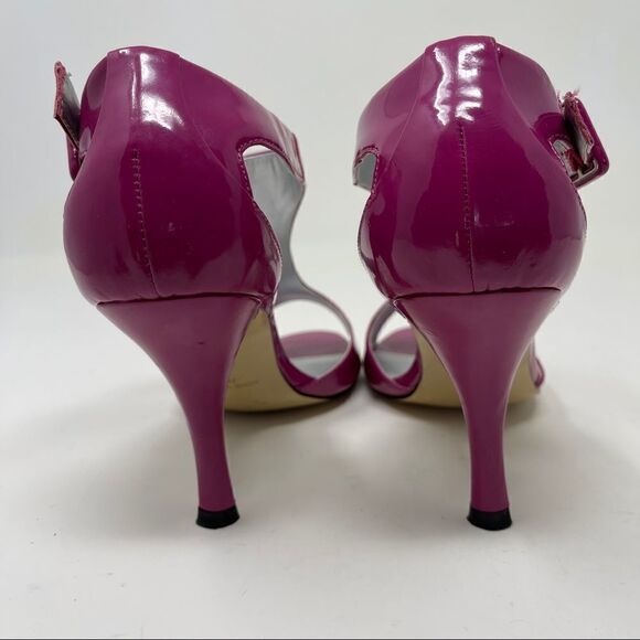 Nine West Jendavio Sandal T Strap Magenta Stiletto Women’s Size 7 - Picture 5 of 8